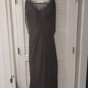 Elegant Black Lace Evening Dress